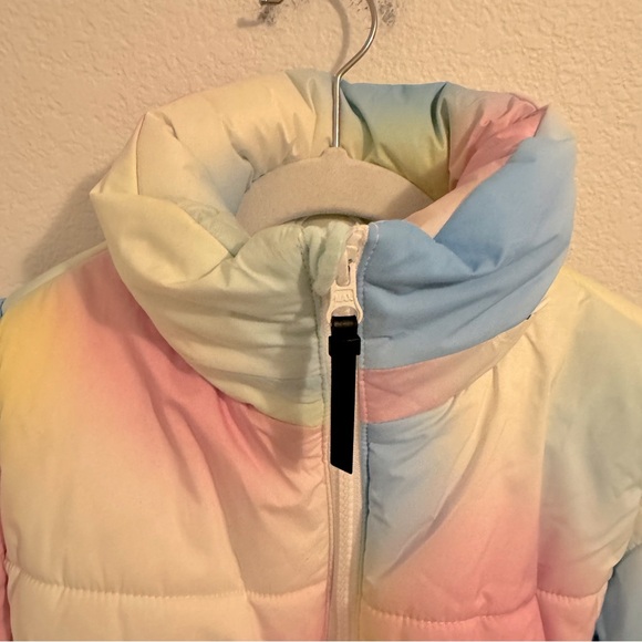 All In Motion Puffer Rainbow Pastel Multi-Colored Jacket w/Hood. Size XS… - Picture 5 of 16